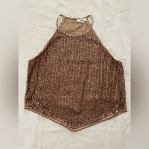 Bronze sparkly tank top
